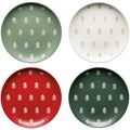 Noel Christmas Appetizer Plate Set of 4 Assorted