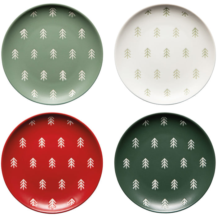 Noel Christmas Appetizer Plate Set of 4 Assorted