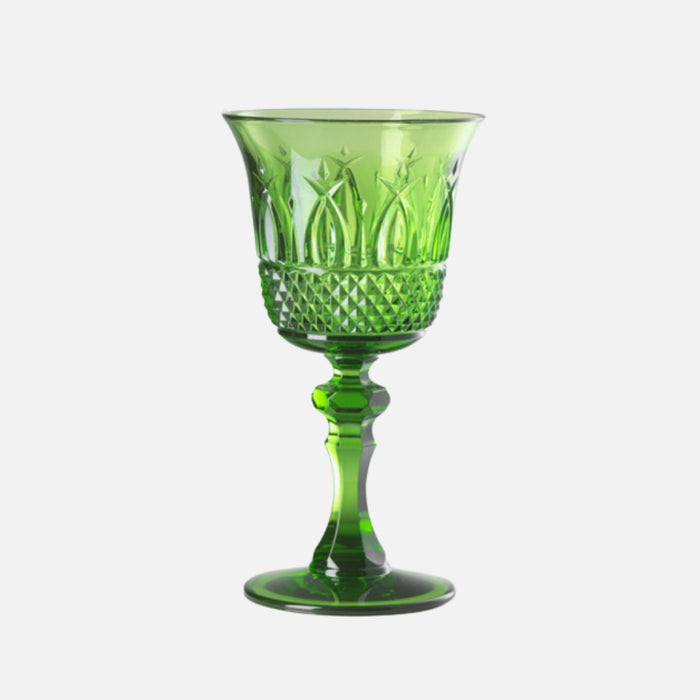 Nuova Italia Acrylic Wine Glass, Green