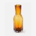 Ochre Folds Glass Vase, 40cm