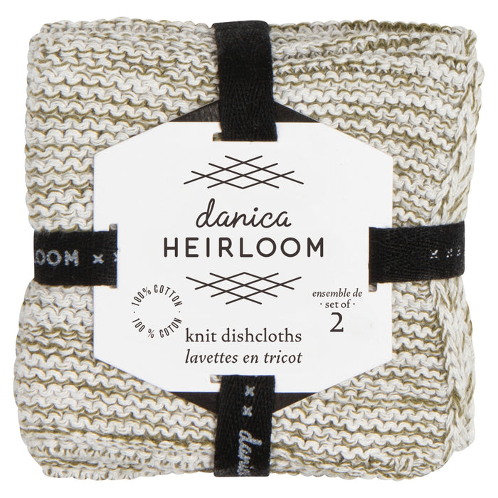 Olive Branch Knit Dishcloths Set of 2