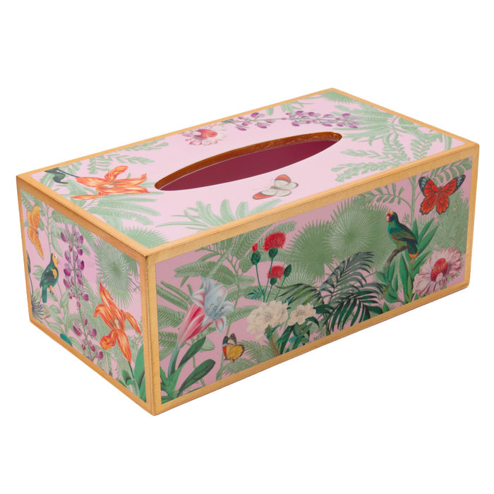 Paradise Garden Rectangle Lacquer Tissue Box Cover