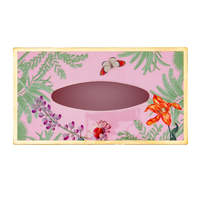 Paradise Garden Rectangle Lacquer Tissue Box Cover