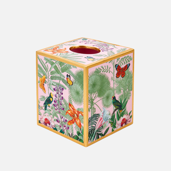 Paradise Garden Square Lacquer Tissue Box Cover