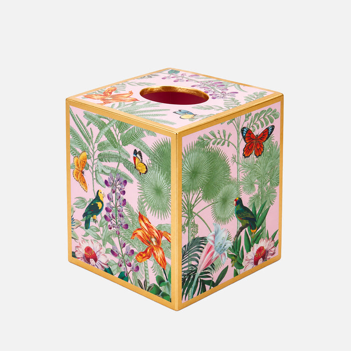 Paradise Garden Square Lacquer Tissue Box Cover