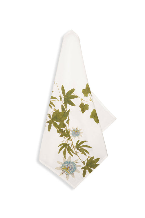 'Passiflora' Linen Napkin, 50x50cm