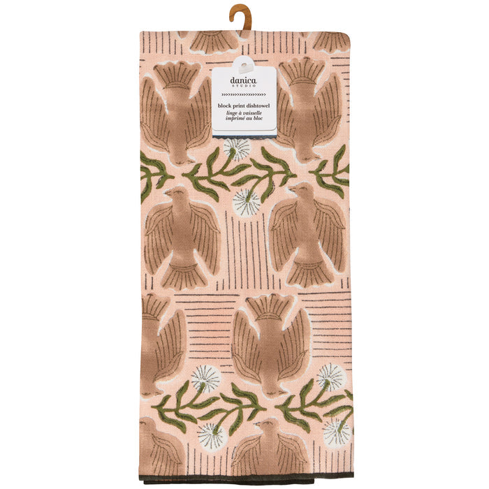 Peregrine Block Print Dishtowel