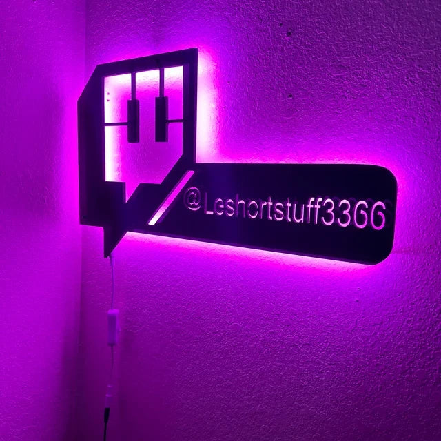 Personalize Username Platform Neon Sign Wall Lamp