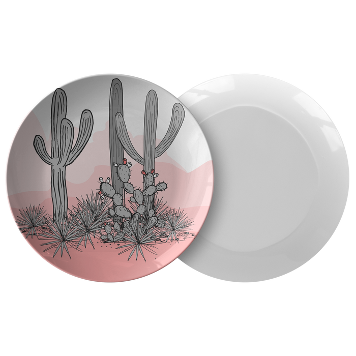 Pink Desert Plastic Dinner Plate