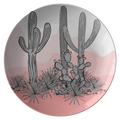 Pink Desert Plastic Dinner Plate