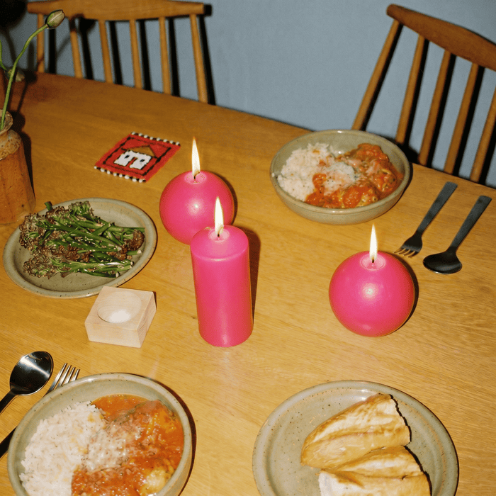 Pink Orb Candle