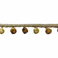 A sample of gold pom pom trim