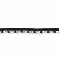 Poppi round black beaded trim