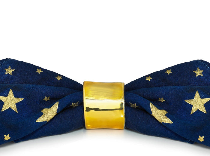 Porcelain Napkin Ring in Gold Glaze