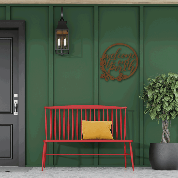 Porch Sign Front Door Welcome Sign Metal Sign Decor