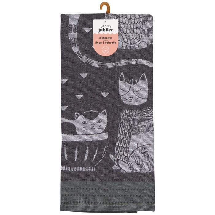 Purr Party Jacquard Dishtowel