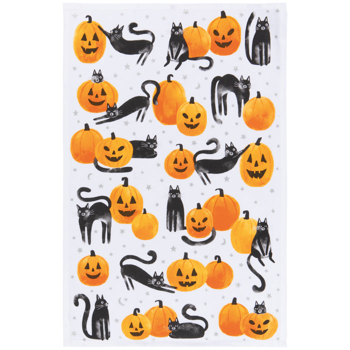Purranormal Activity Halloween Dishtowel