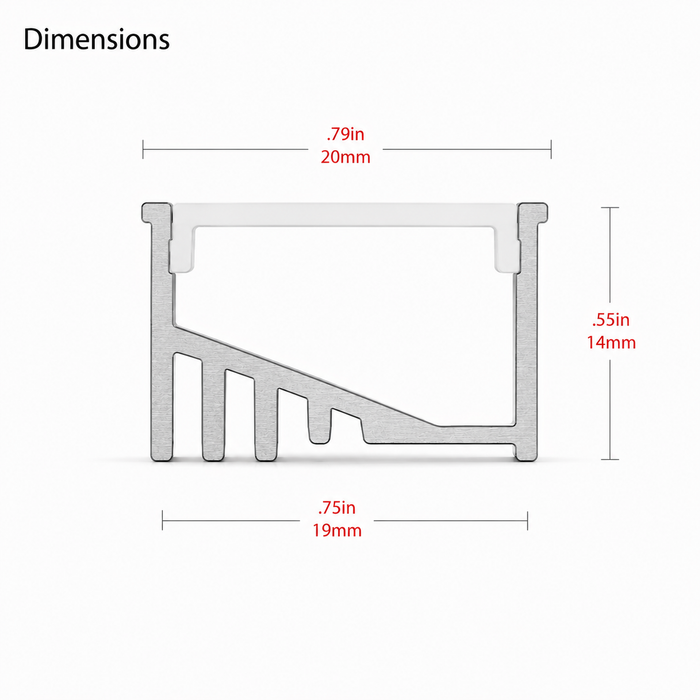 Recess 400 Angled | Made-to-Order Recessed Linear LED Light