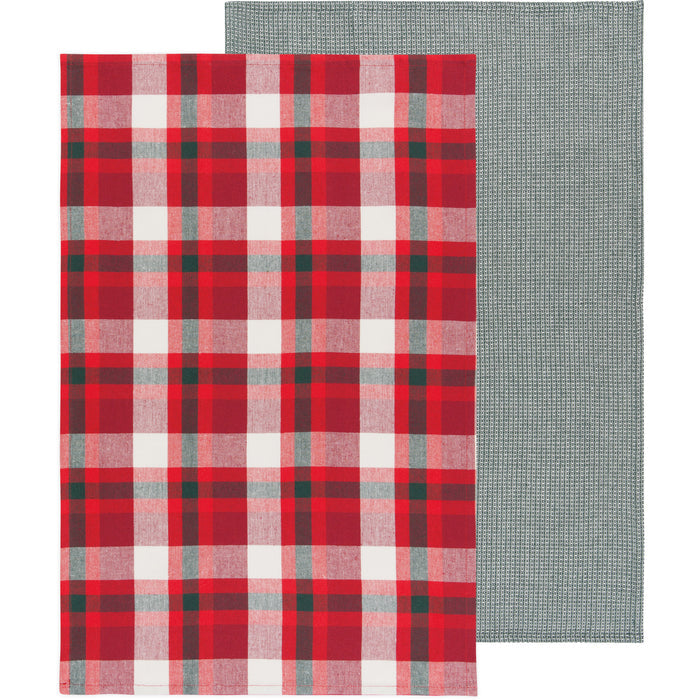 Recycled Cotton Tannenbaum Christmas Dishtowels Set of 2