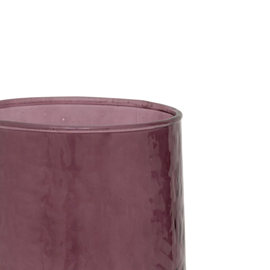 Recycled Glass Tumbler – Hammered Fudge