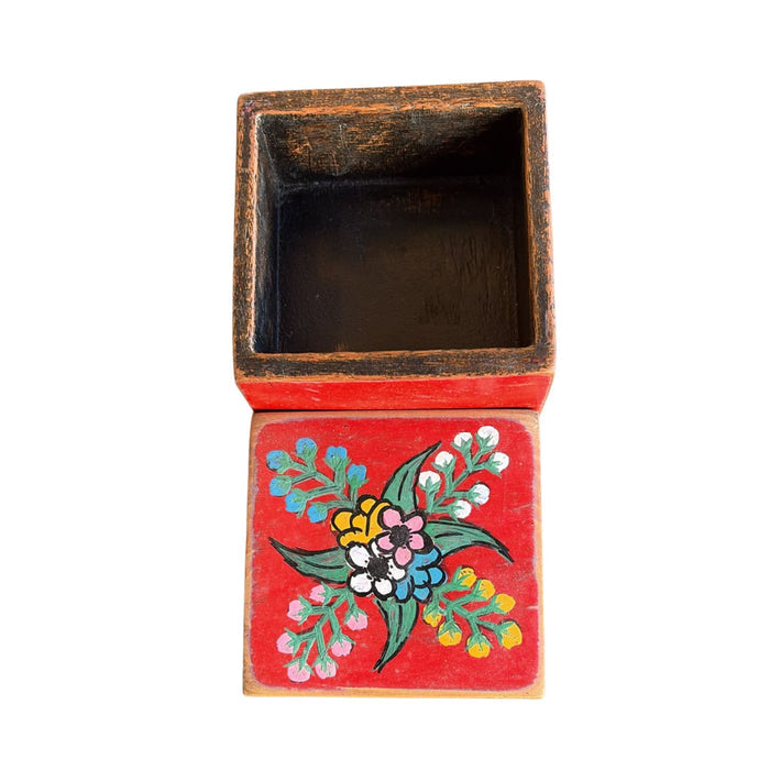 Red Floral Keepsake Box