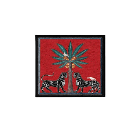 Red Sahara Square Tray LITTLE & FOX