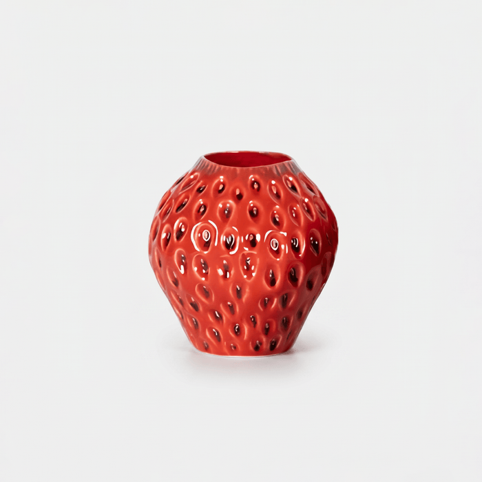 Red Strawberry 11cm Vase