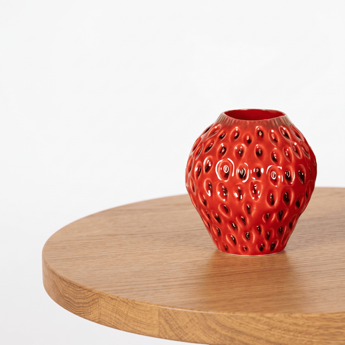 Red Strawberry 11cm Vase