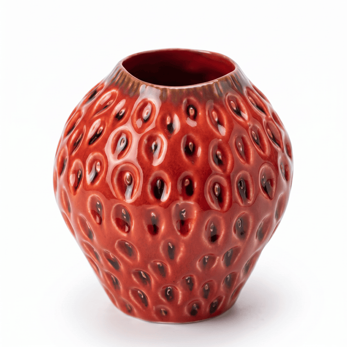 Red Strawberry 11cm Vase