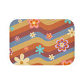 Retro Groovy Bath Mat, Two Sizes Microfiber Mat for Bathroom