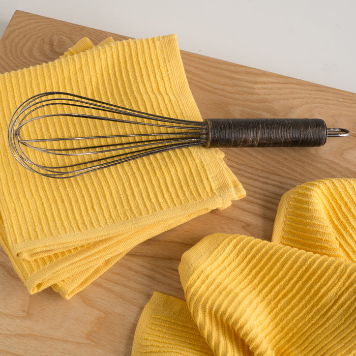 Ripple Lemon Yellow Dishcloths Set of 2