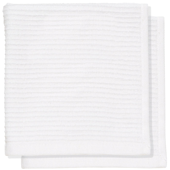 Ripple White Dishcloths Set of 2