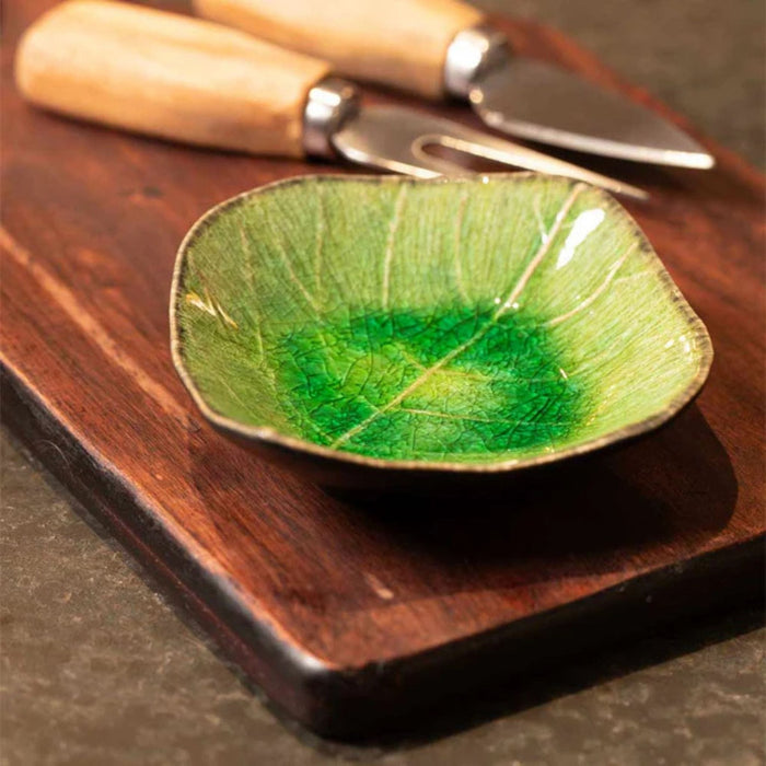 Riviera Leaf Dip Dish - Green