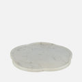 Rotating Marble Flower Tray – White Stone Centerpiece