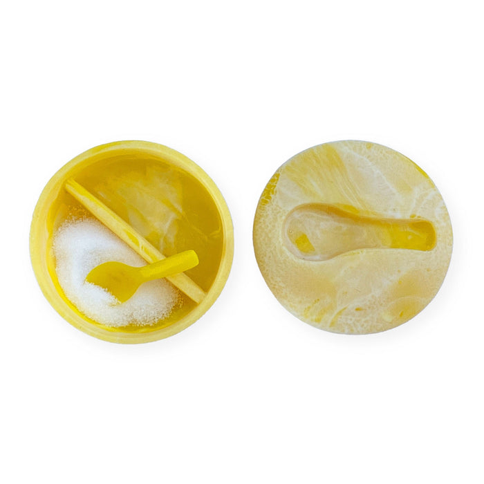 Salt & Pepper Container Resin Swirl  Buttercup