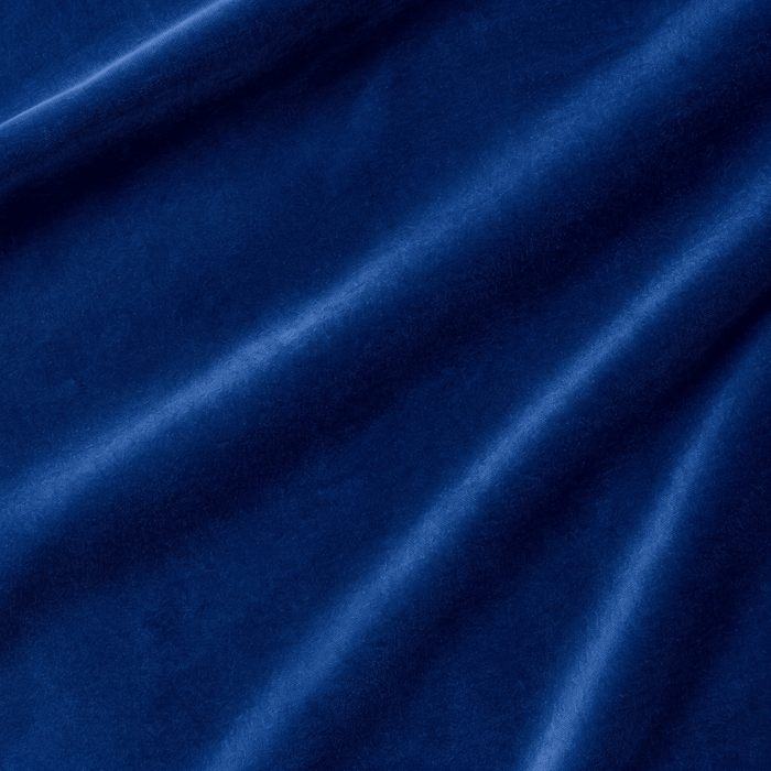 Sapphire Cotton Blend Velvet Fabric