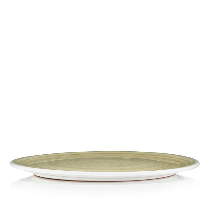 S&B 'Brushed' Ceramic Charger Plate in Season Green, 30cm