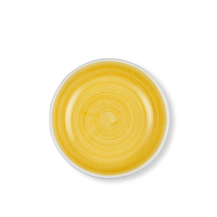 S&B 'Brushed' Ceramic Pasta Bowl in Yellow, 22cm