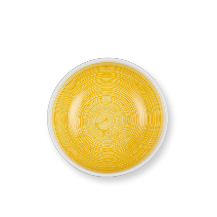 S&B 'Brushed' Ceramic Soup Bowl in Yellow, 16cm