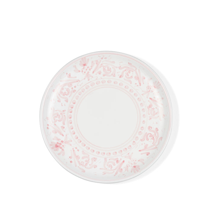 S&B Decorated Dinner Plate in White With Pastel Pink Pattern, 26cm