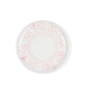 S&B Decorated Dinner Plate in White With Pastel Pink Pattern, 26cm