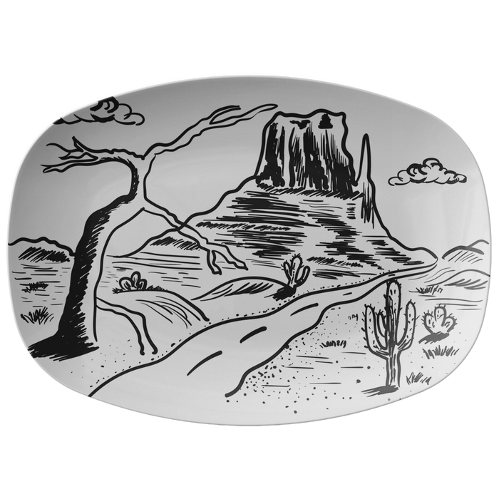 Scenic Desert Plastic Serving Platter