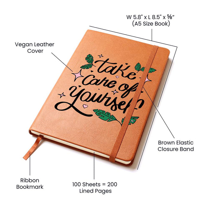 Self Journal Vegan Leather - Take Care of Yourself