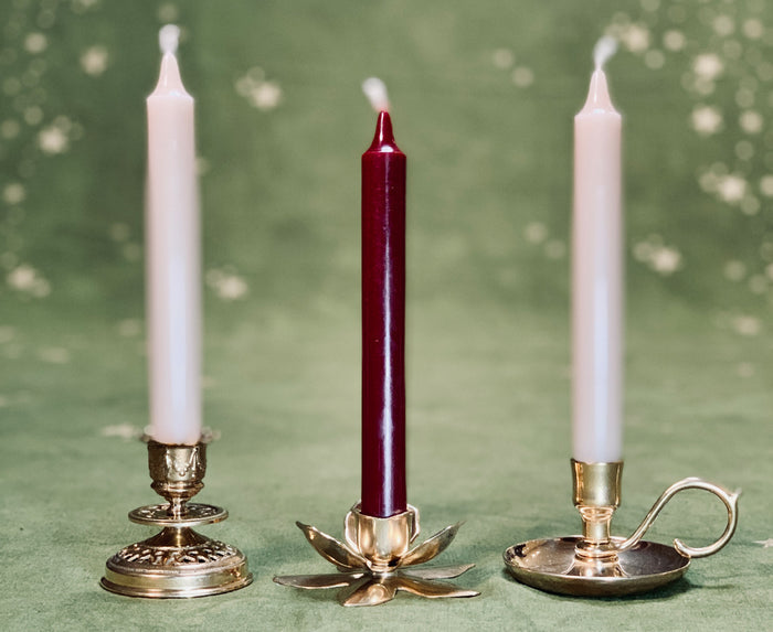 Set of Six Madeleine Candles in Stone, 20cm