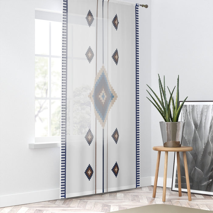Sheer Window Curtain Storm Clouds Print Polyester Lightweight One Sided Print - Dakoda Goods & Co.