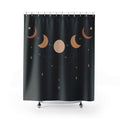 Shower Curtain, Bathroom Black Moon Phases Curtain - Dakoda Goods & Co.