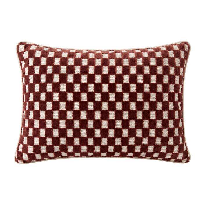 Sienna Checkerboard 50x35cm Piped Cushion