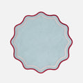 Smerlo Blue Scalloped Placemats, 38cm Set of 2