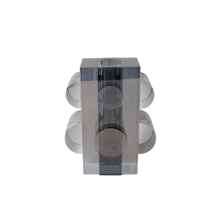 Smoke Crystal Vase 16cm