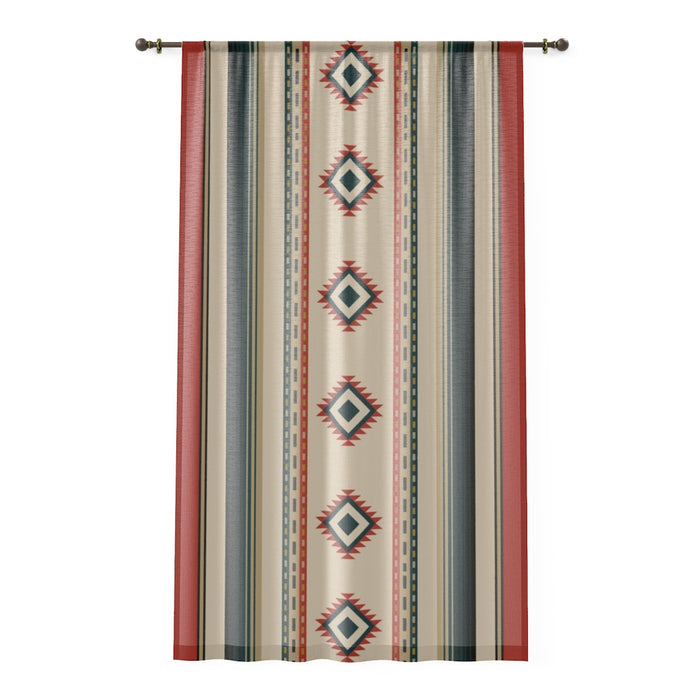 Southwestern Window Curtain Sunrise Canyon Sheer Curtain for Living Room Bedroom